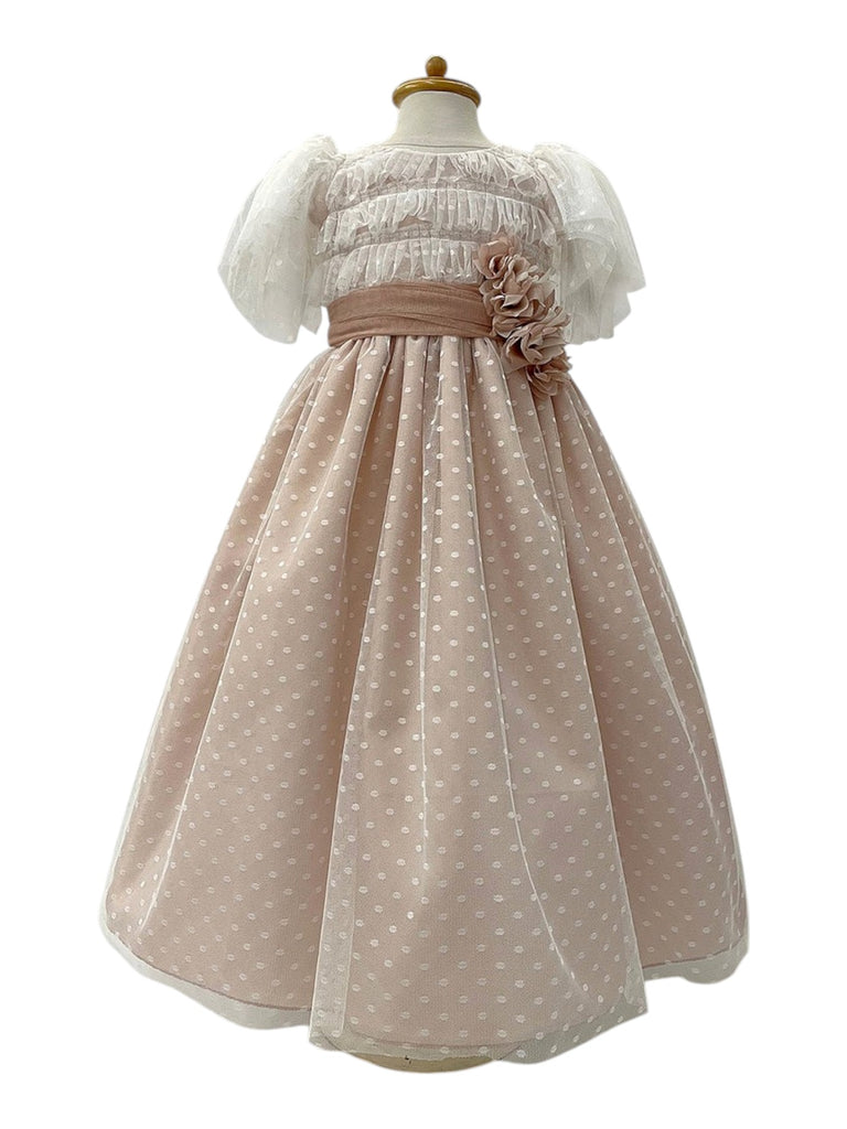 Vestido peto tul mesh plisado falda tul