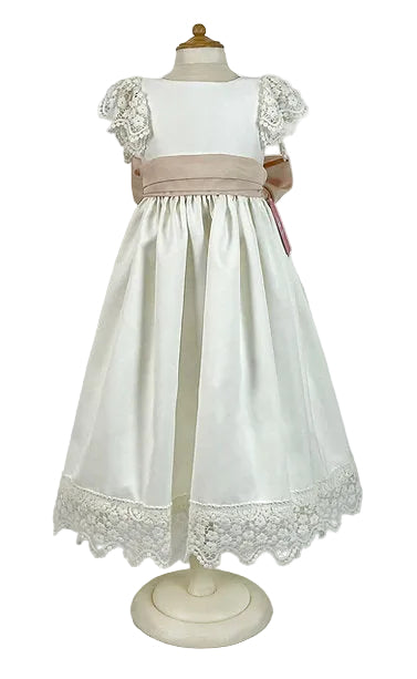 Vestido Satín tira bordada