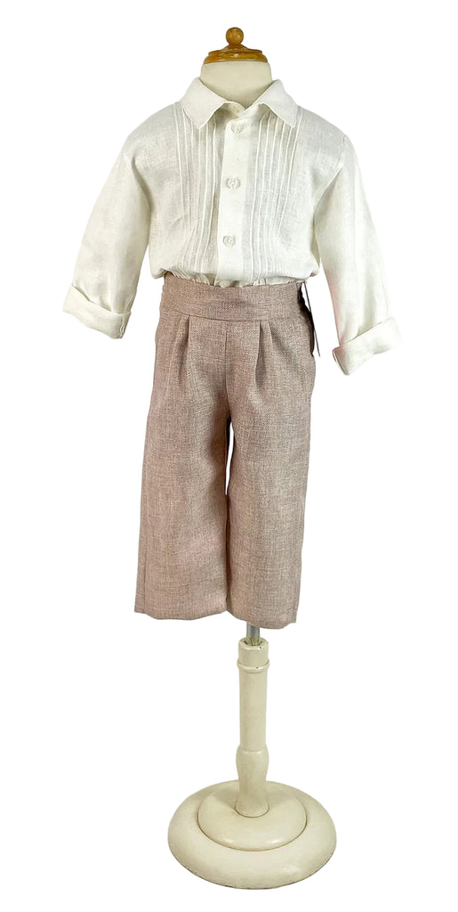 Traje de niño lino dos piezas
