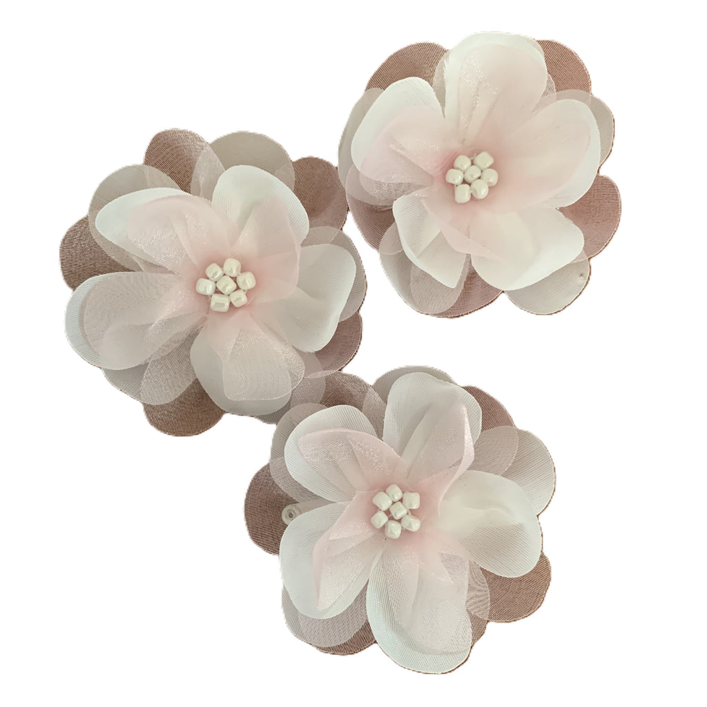 Set de 3 florecitas organza