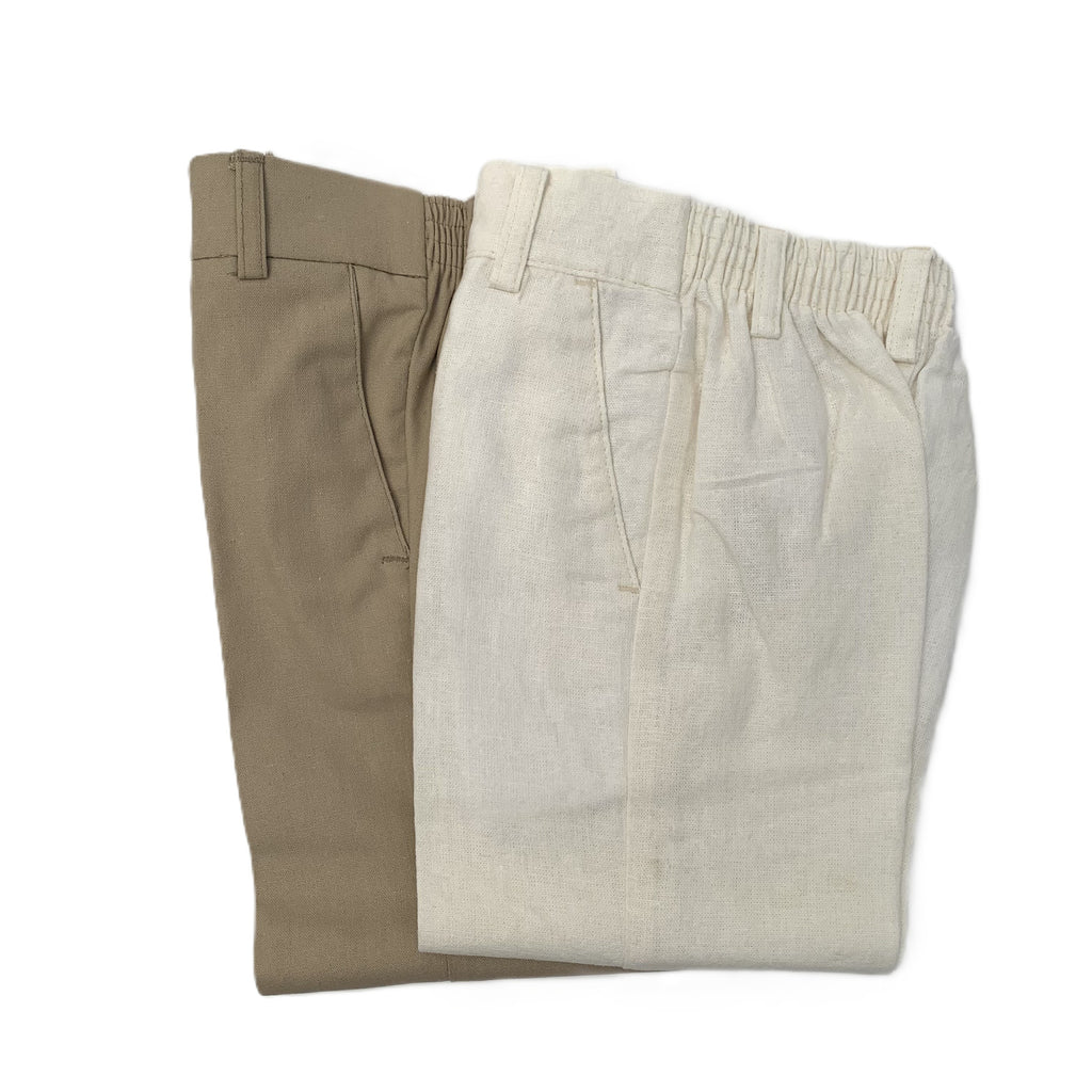 Pantalón recto de lino