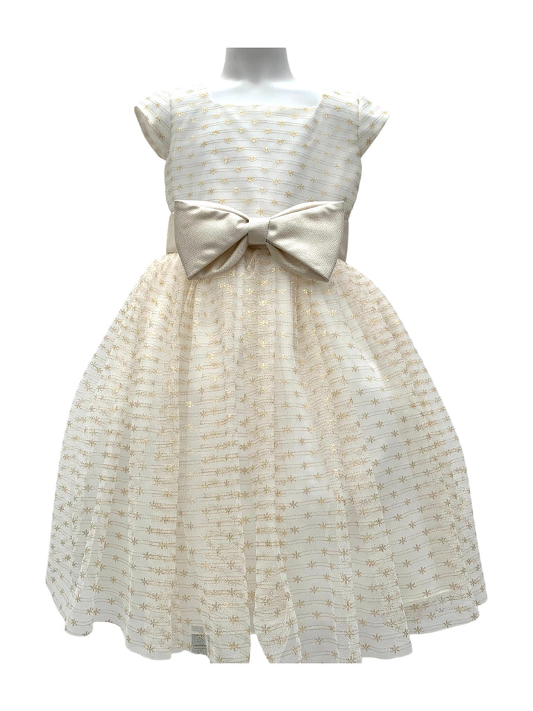 Vestido corto tul malla metálico