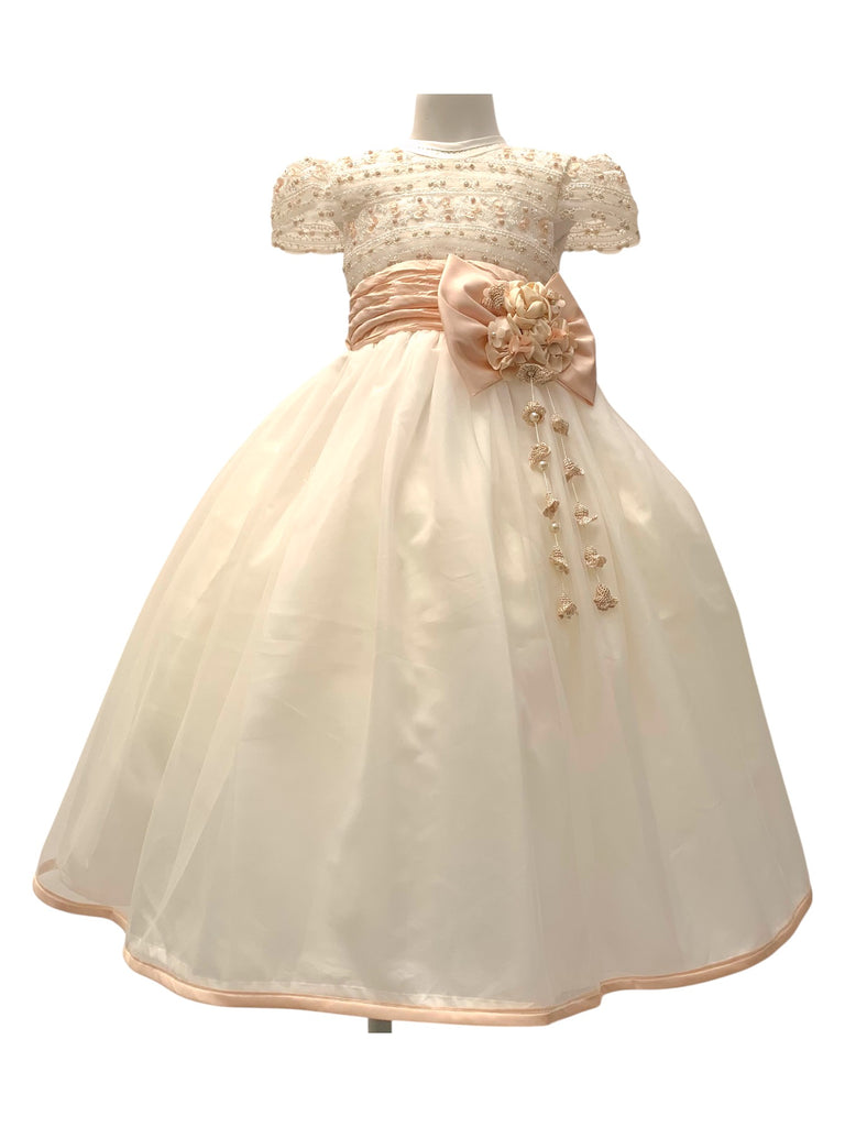 Vestido para menina peto bordado a mano