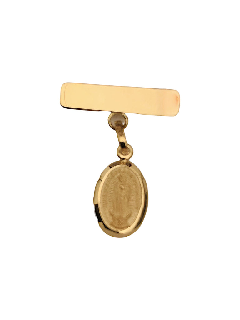 Barra con Virgen oval 14k
