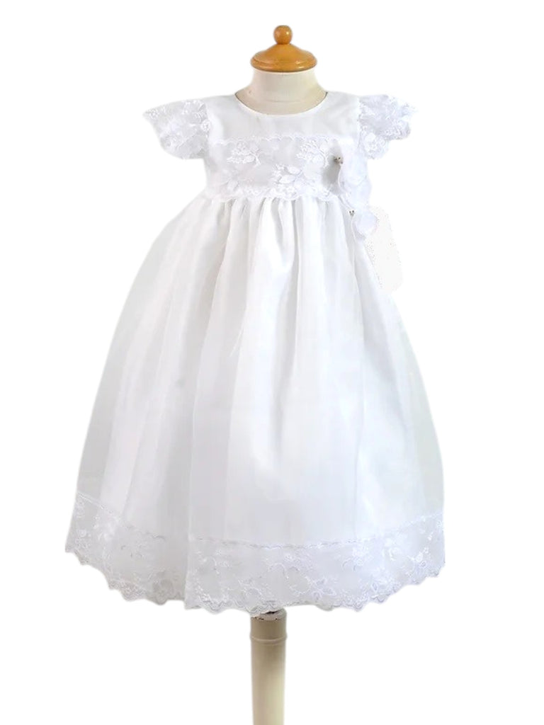 Bata organza encaje bordada falda de tul