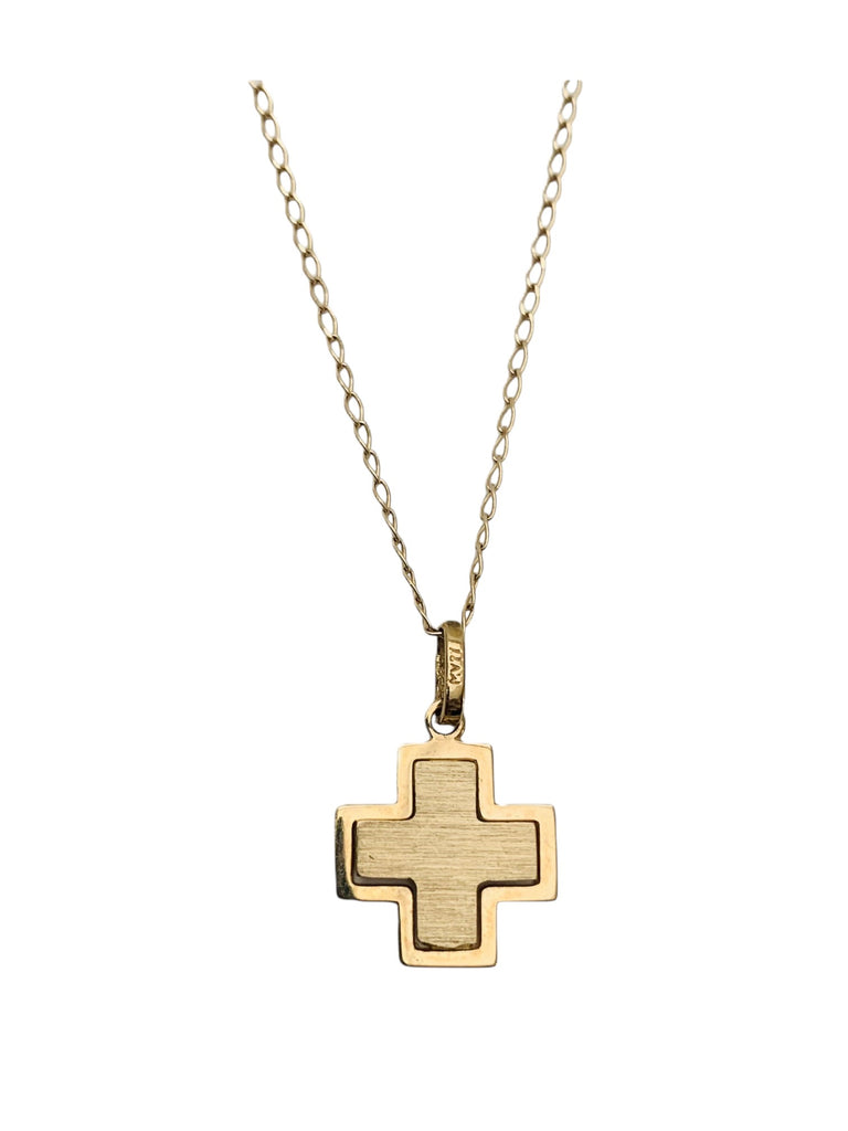 Cruz doble bisel y cadena