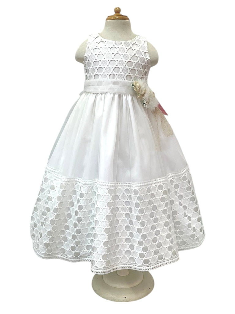 Vestido tul peto y falda guipiure