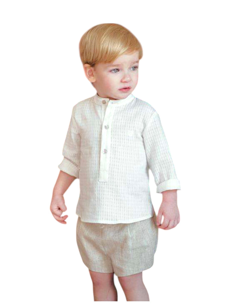 Conjunto bermuda y camisa manga larga