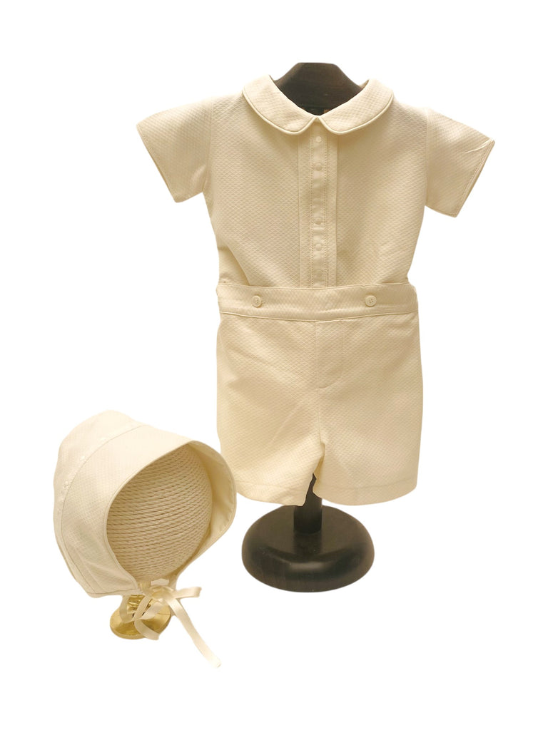 Ropón conjunto camisa pique bermuda lisa