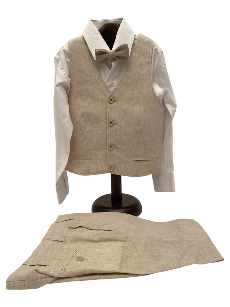 Conjunto de lino con camisa y moño