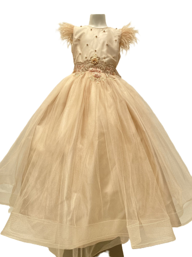 Vestido menina tul perlitas