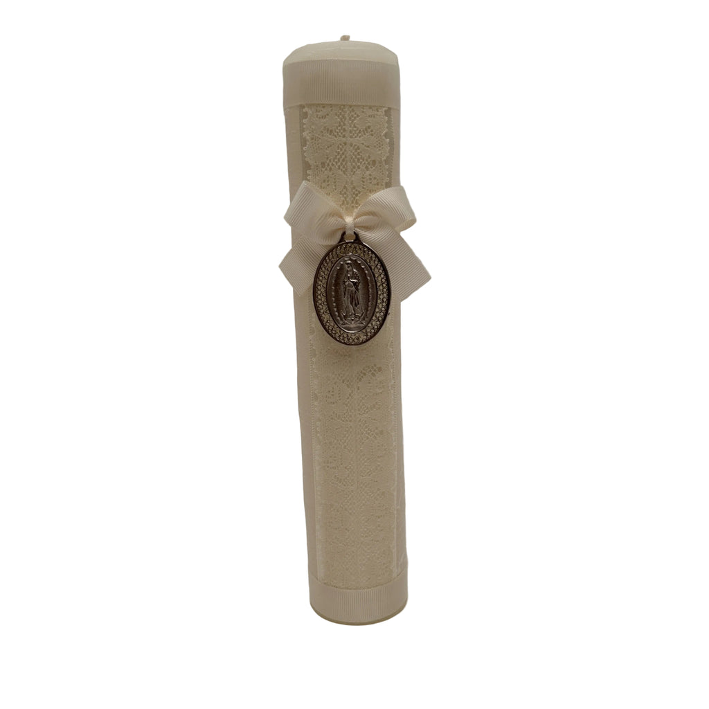 Vela individual medalla plana Virgen Guadalupe