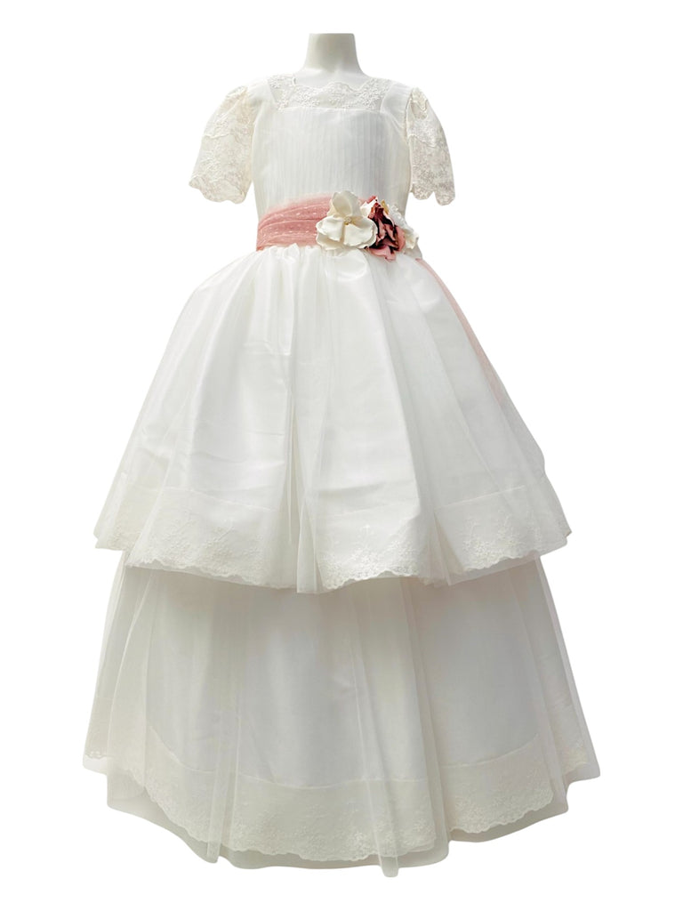 Vestido comunión desmontable tela en tafeta