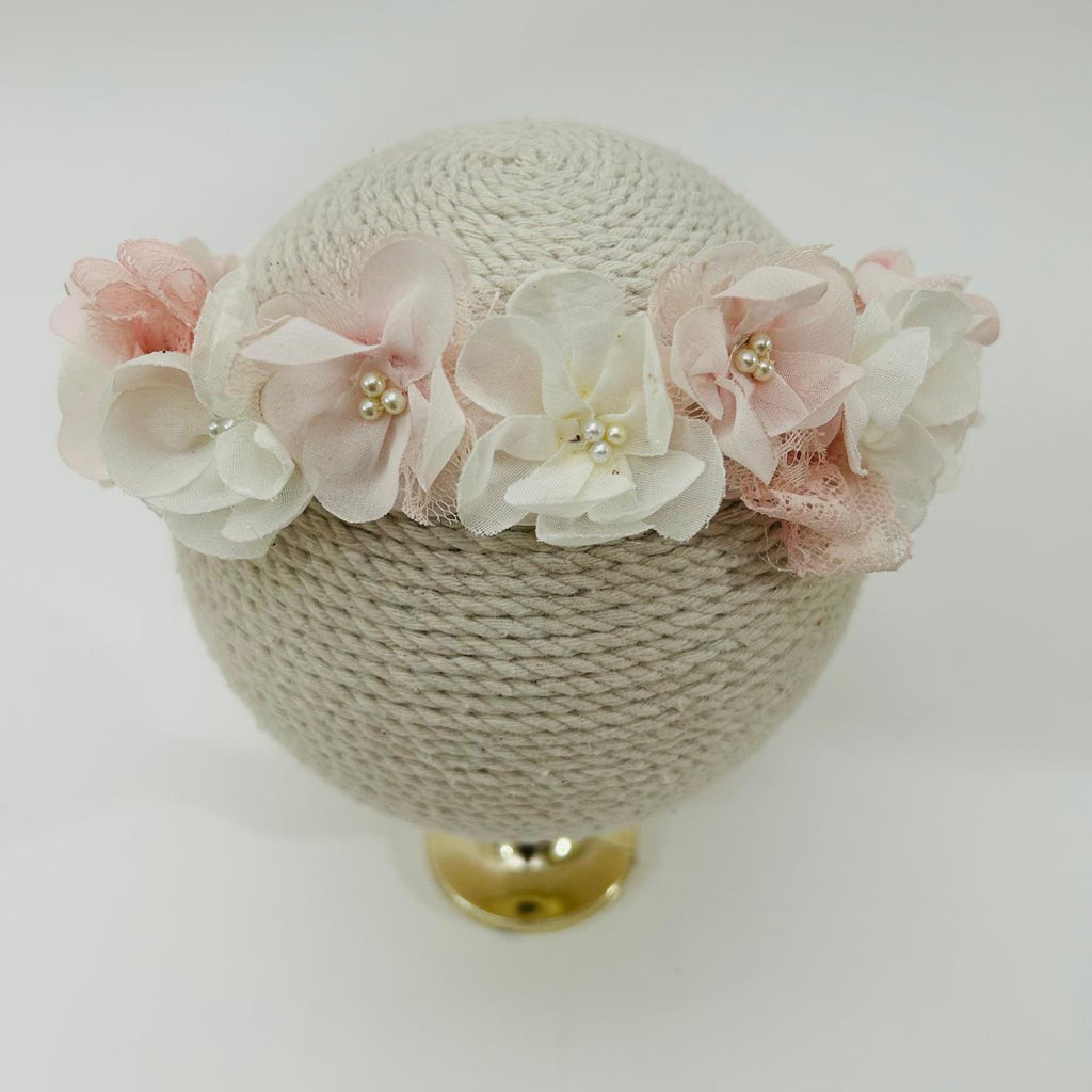 Tiara sencilla mini flores y encaje