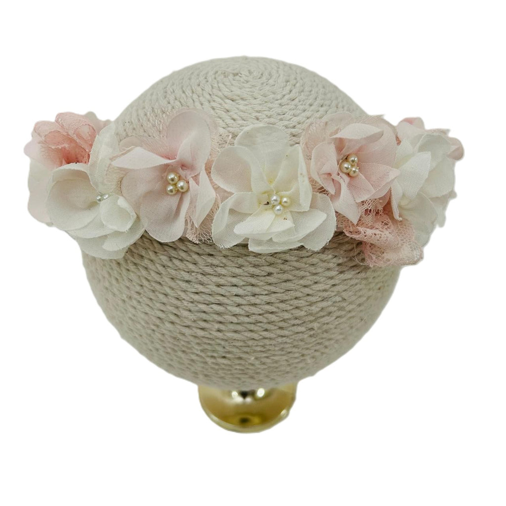 Tiara sencilla mini flores y encaje