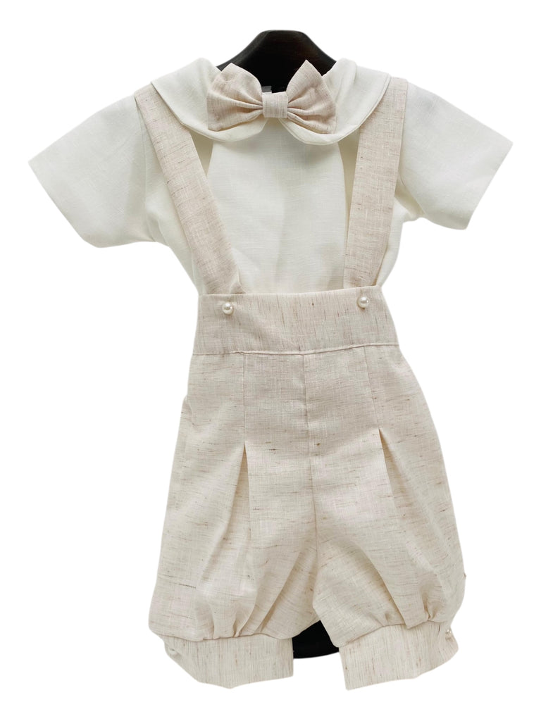 Conjunto bombachito camisa y moñito