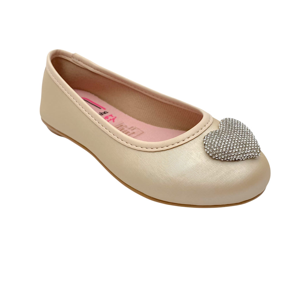 Balerina napa metalizado corazón