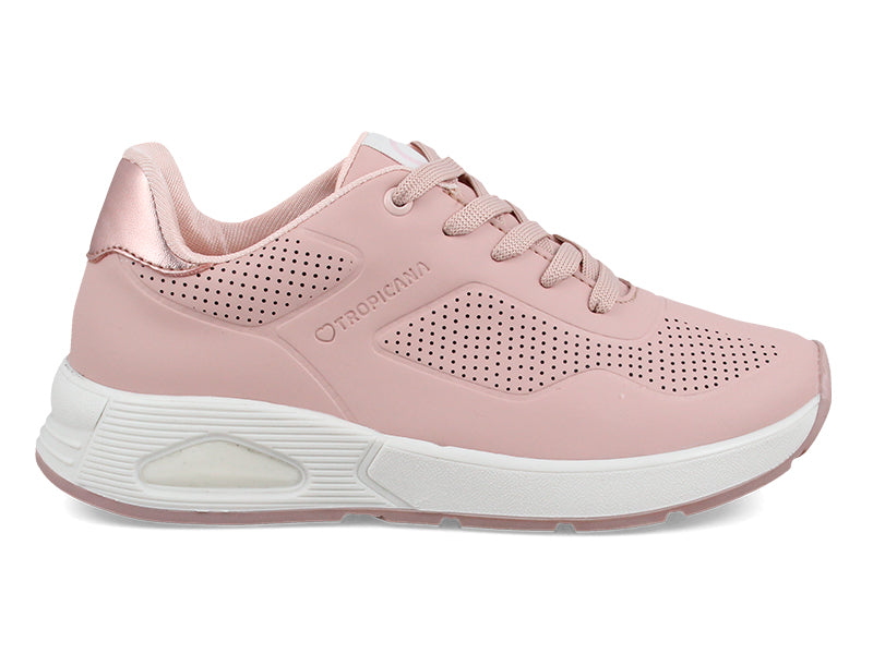 Tenis cintas simulado perforado