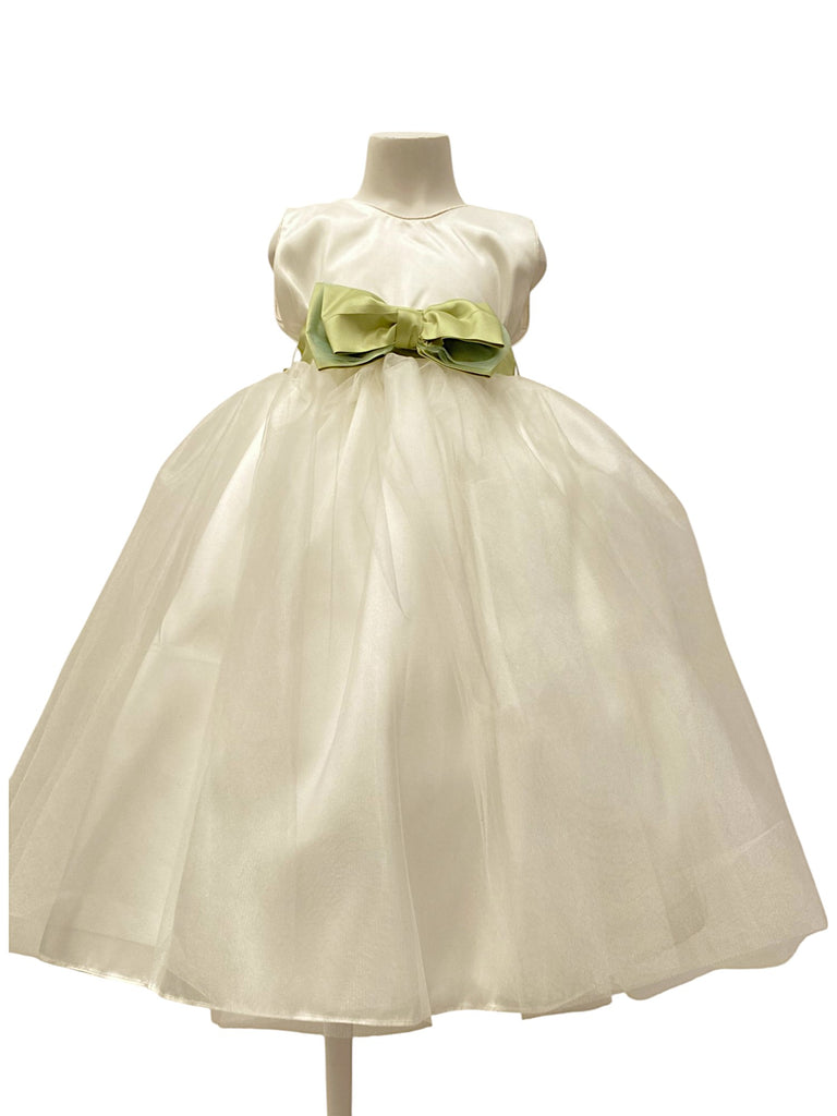 Vestido peto con tul sin manga espalda en V