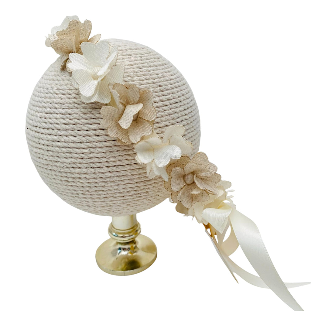 Corona de flores de lino