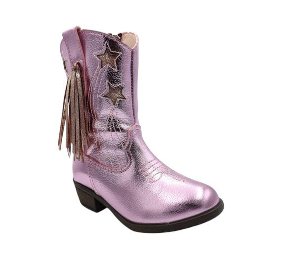 Bota metálica estrellas y barbitas