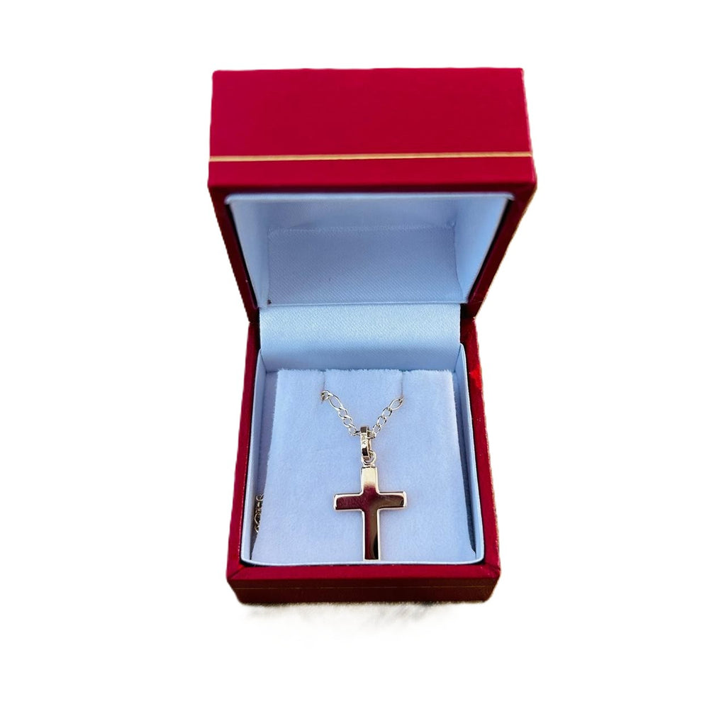 Cadena con medalla cruz plana 10k