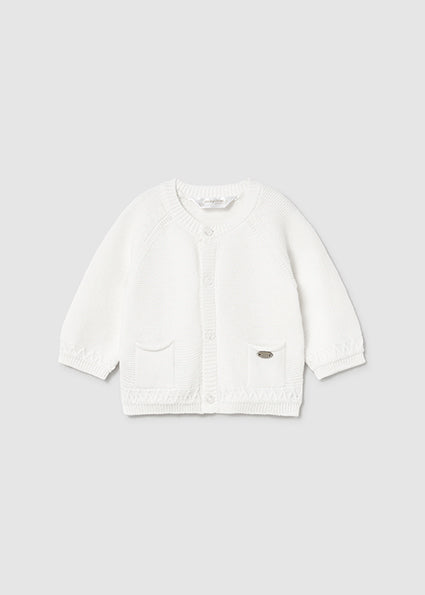 Cardigan cuello redondo tricot