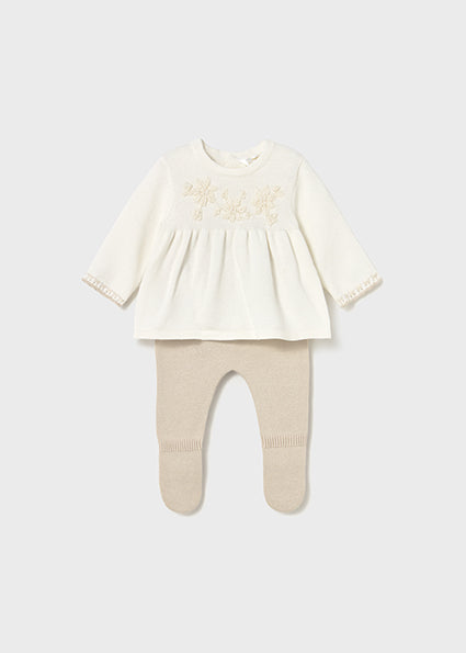 Conjunto polaina tricot