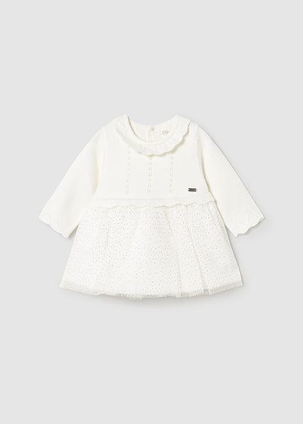Vestido tricot y tul