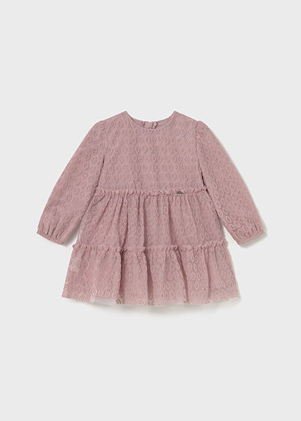 Vestido tul flocado