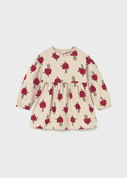 Vestido felpa estampado