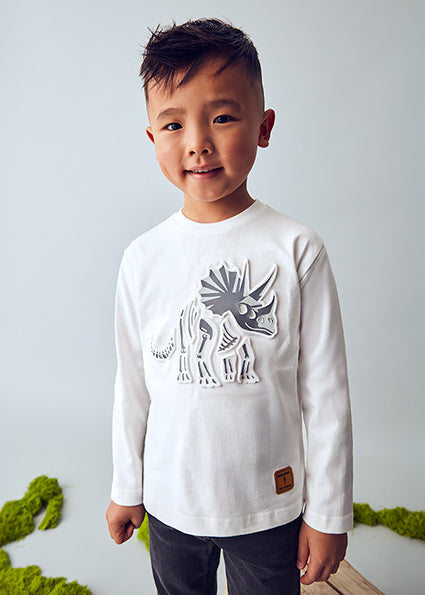 Camiseta manga larga embossed