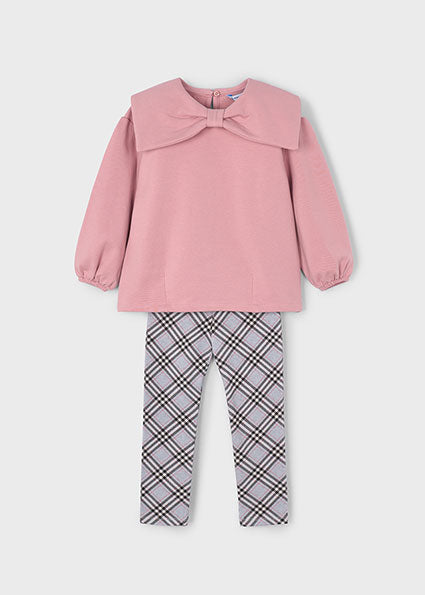 Conjunto pullover leggings cuadros