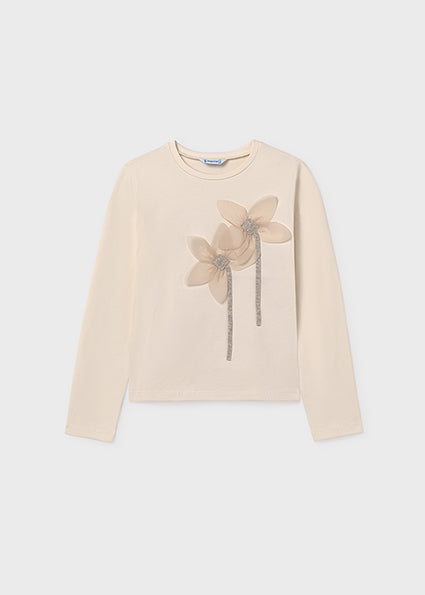 Camiseta manga larga bodados