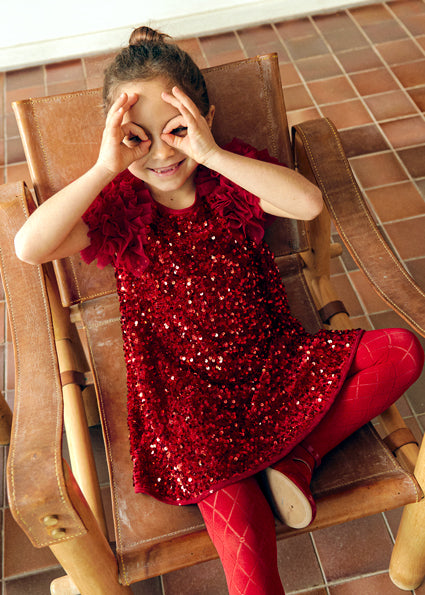 Vestido lentejuelas terciopelo