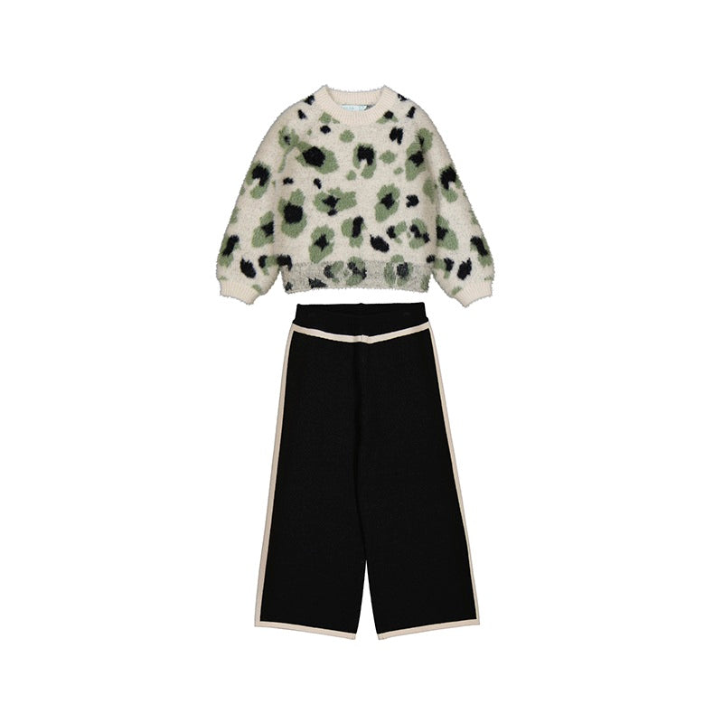 Conjunto pantalón leopardo pelo