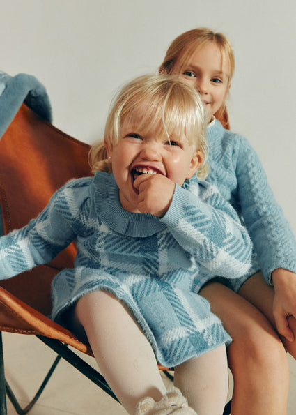 Conjunto falda tricot cuadros