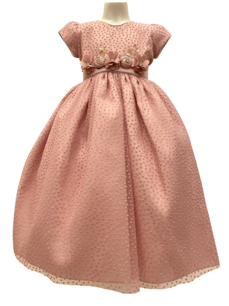 Vestido de tul puntos completo