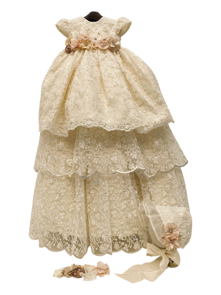 Ropón desmontable bordado 3 olanes