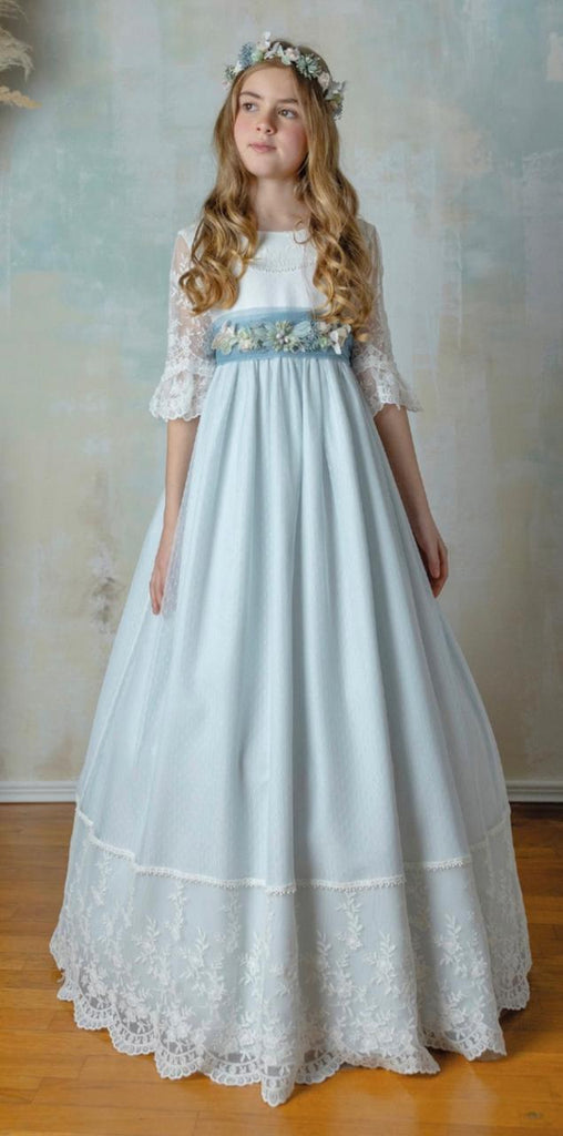 Vestido español manga 3/4 guipiure