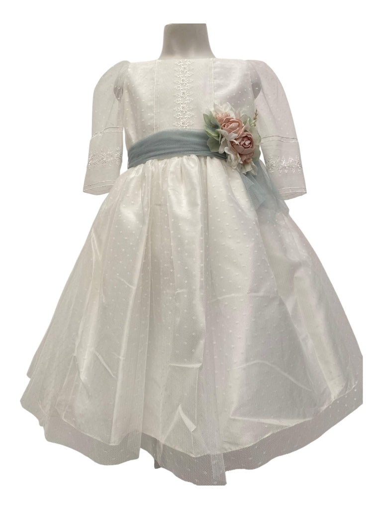 Vestido corto tul de puntos