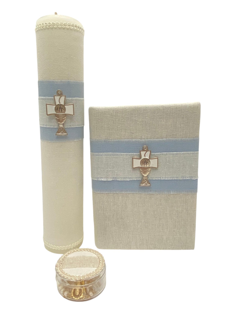 Juego de comunión forrado con cáliz