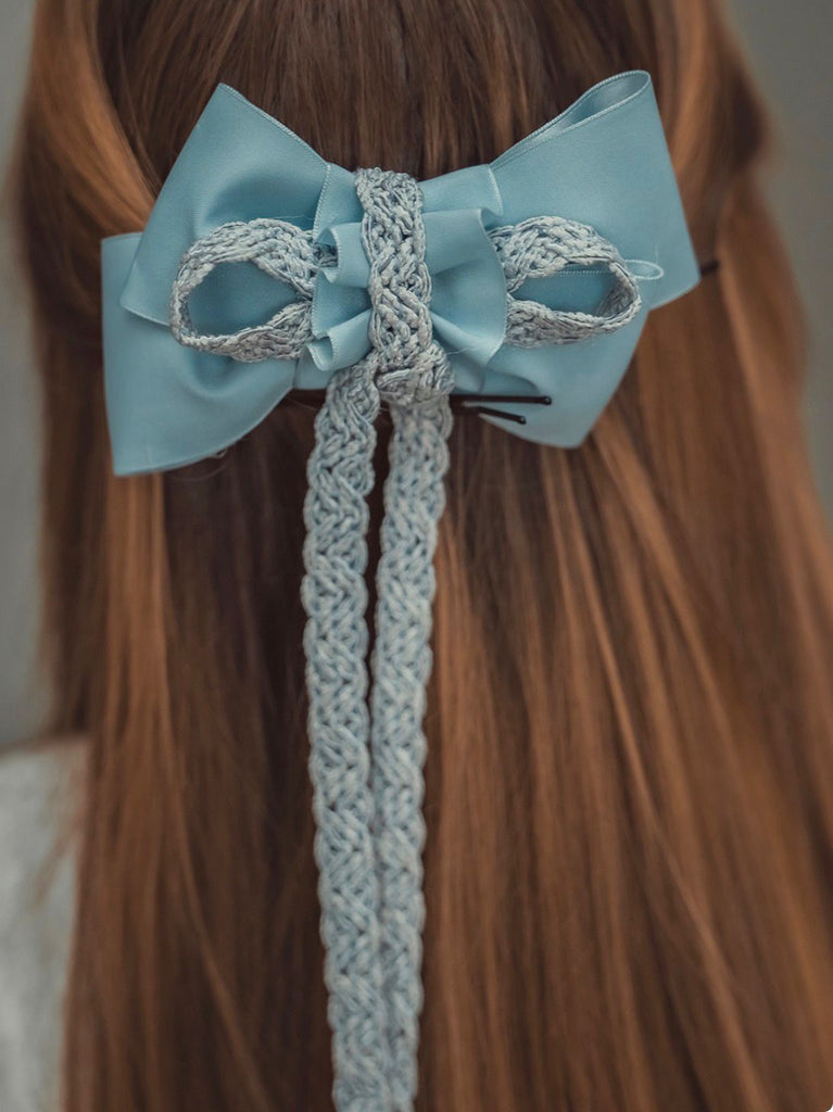 Peineta de moño con hilo trenzado