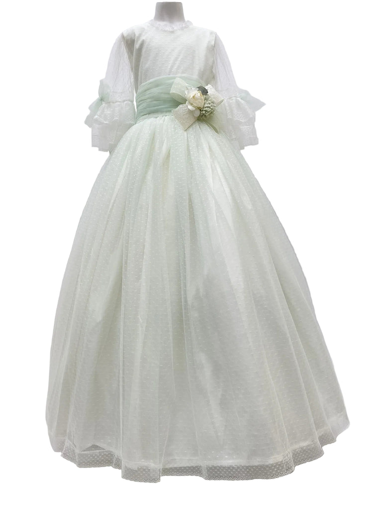 Vestido Primera Comunión tul puntos