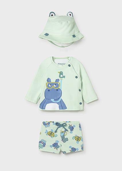 Conjunto de baño con gorrito