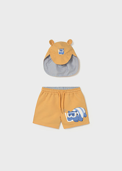 Conjunto bañador con gorro orejas