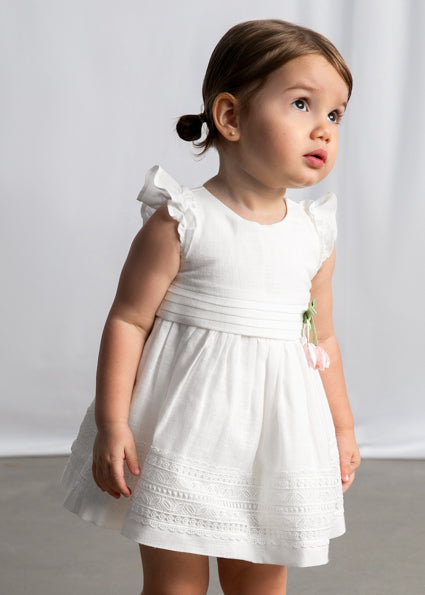 Vestido cinta guipiur