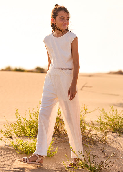 Conjunto pantalón largo strass