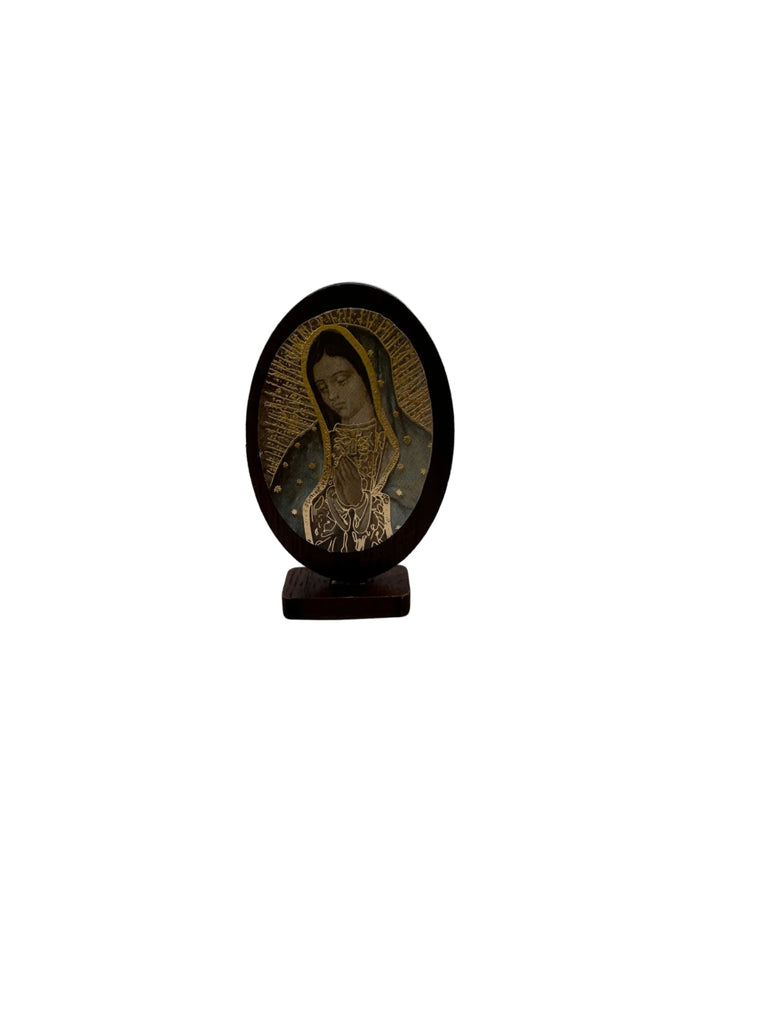 Retablo oval con base Virgen de Guadalupe 12pzs