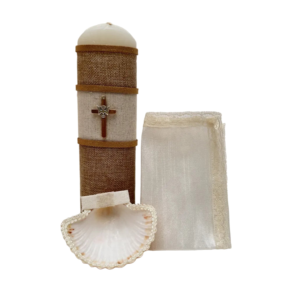 Juego de Bautizo vela ovalada